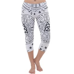 Witchcraft Symbols  Capri Yoga Leggings