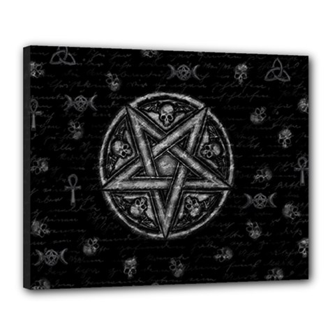 Witchcraft Symbols  Canvas 20  X 16  by Valentinaart