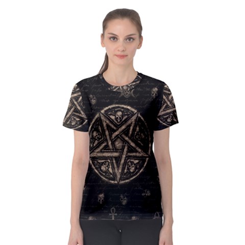 Witchcraft Symbols  Women s Sport Mesh Tee by Valentinaart