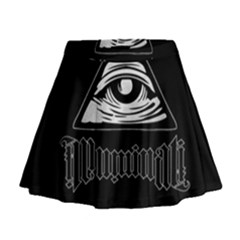 Illuminati Mini Flare Skirt by Valentinaart