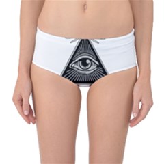 Illuminati Mid-waist Bikini Bottoms by Valentinaart