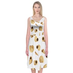 Shell Pattern Midi Sleeveless Dress by Valentinaart