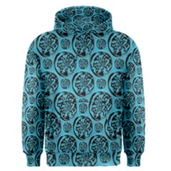 Turquoise Pattern Men s Pullover Hoodie by linceazul