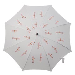 Animal Dragonfly Fly Pink Hook Handle Umbrellas (medium) by Mariart
