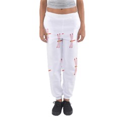 Animal Dragonfly Fly Pink Women s Jogger Sweatpants by Mariart