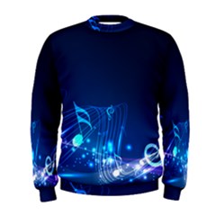 Abstract Musical Notes Purple Blue Men s Sweatshirt by Mariart