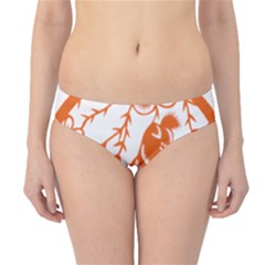 Chinese Zodiac Dog Star Orange Hipster Bikini Bottoms by Mariart