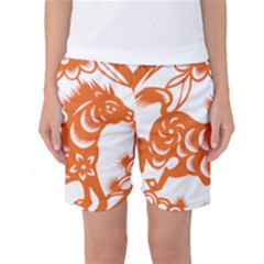 Chinese Zodiac Horoscope Horse Zhorse Star Orangeicon Women s Basketball Shorts