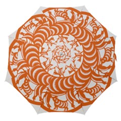 Chinese Zodiac Goat Star Orange Straight Umbrellas