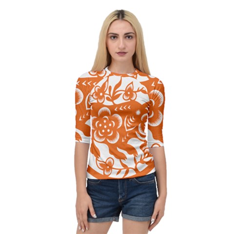 Chinese Zodiac Horoscope Pig Star Orange Quarter Sleeve Tee by Mariart