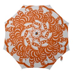Chinese Zodiac Signs Tiger Star Orangehoroscope Hook Handle Umbrellas (small)