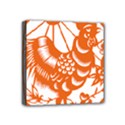 Chinese Zodiac Horoscope Zhen Icon Star Orangechicken Mini Canvas 4  x 4  View1