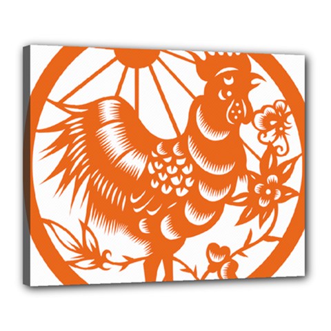 Chinese Zodiac Horoscope Zhen Icon Star Orangechicken Canvas 20  x 16 