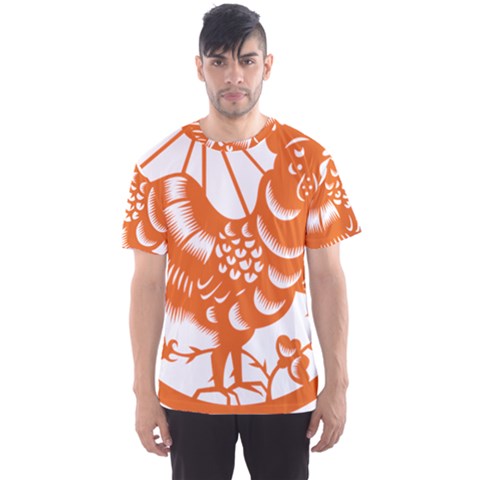 Chinese Zodiac Horoscope Zhen Icon Star Orangechicken Men s Sport Mesh Tee by Mariart