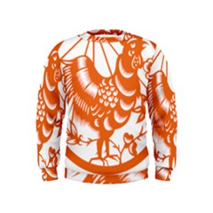 Chinese Zodiac Horoscope Zhen Icon Star Orangechicken Kids  Sweatshirt