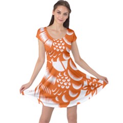 Chinese Zodiac Horoscope Zhen Icon Star Orangechicken Cap Sleeve Dresses by Mariart