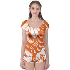 Chinese Zodiac Horoscope Zhen Icon Star Orangechicken Boyleg Leotard 