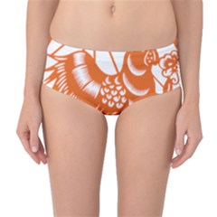 Chinese Zodiac Horoscope Zhen Icon Star Orangechicken Mid-Waist Bikini Bottoms