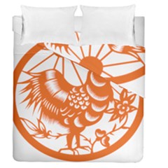 Chinese Zodiac Horoscope Zhen Icon Star Orangechicken Duvet Cover Double Side (Queen Size)