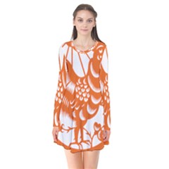 Chinese Zodiac Horoscope Zhen Icon Star Orangechicken Flare Dress by Mariart