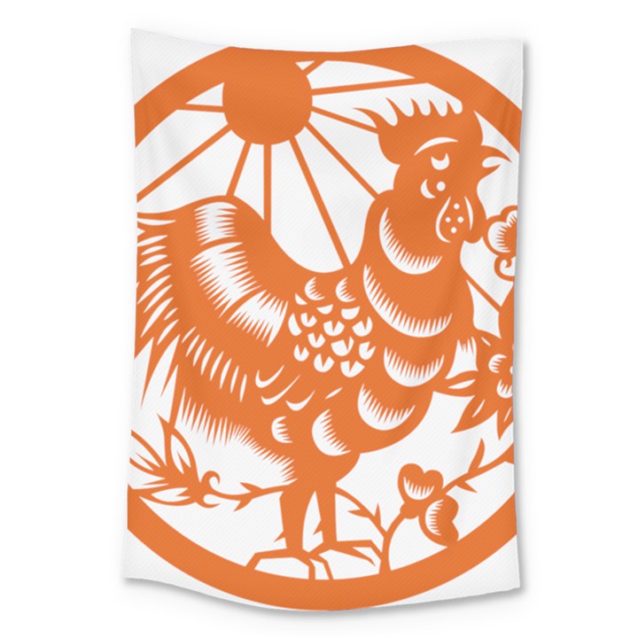 Chinese Zodiac Horoscope Zhen Icon Star Orangechicken Large Tapestry