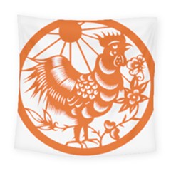 Chinese Zodiac Horoscope Zhen Icon Star Orangechicken Square Tapestry (large) by Mariart