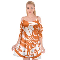 Chinese Zodiac Horoscope Zhen Icon Star Orangechicken Cutout Spaghetti Strap Chiffon Dress