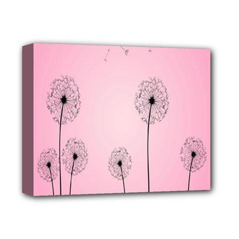 Flower Back Pink Sun Fly Deluxe Canvas 14  X 11 