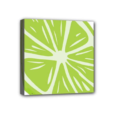 Gerald Lime Green Mini Canvas 4  X 4 