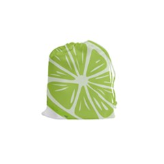 Gerald Lime Green Drawstring Pouches (Small) 