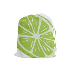 Gerald Lime Green Drawstring Pouches (Large) 