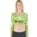 Gerald Lime Green Long Sleeve Crop Top View1