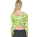 Gerald Lime Green Long Sleeve Crop Top View2