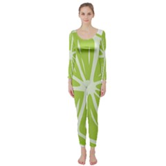 Gerald Lime Green Long Sleeve Catsuit
