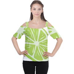 Gerald Lime Green Women s Cutout Shoulder Tee