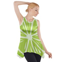 Gerald Lime Green Side Drop Tank Tunic