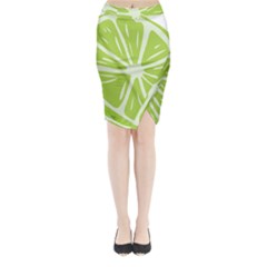 Gerald Lime Green Midi Wrap Pencil Skirt