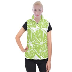 Gerald Lime Green Women s Button Up Puffer Vest