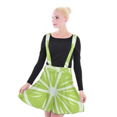 Gerald Lime Green Suspender Skater Skirt by Mariart