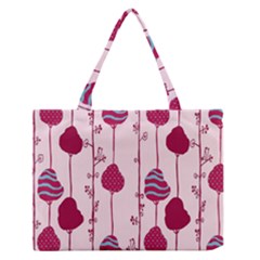 Flower Floral Mpink Frame Medium Zipper Tote Bag