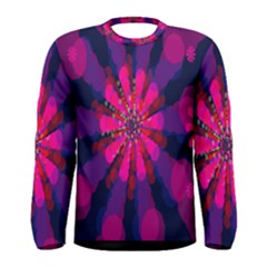 Flower Red Pink Purple Star Sunflower Men s Long Sleeve Tee