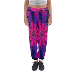 Flower Red Pink Purple Star Sunflower Women s Jogger Sweatpants by Mariart