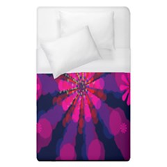 Flower Red Pink Purple Star Sunflower Duvet Cover (single Size) by Mariart