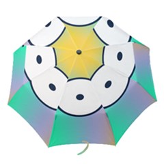 Illustrated Circle Round Polka Rainbow Folding Umbrellas by Mariart