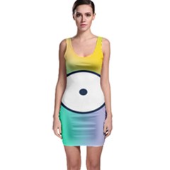 Illustrated Circle Round Polka Rainbow Sleeveless Bodycon Dress by Mariart