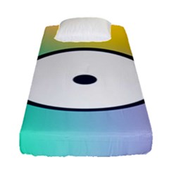 Illustrated Circle Round Polka Rainbow Fitted Sheet (single Size)