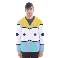 Illustrated Circle Round Polka Rainbow Hooded Wind Breaker (men) by Mariart