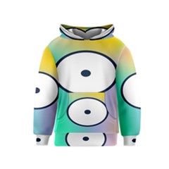 Illustrated Circle Round Polka Rainbow Kids  Pullover Hoodie by Mariart