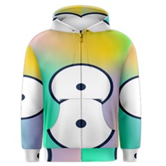 Illustrated Circle Round Polka Rainbow Men s Zipper Hoodie by Mariart