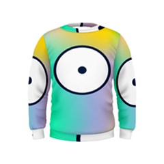 Illustrated Circle Round Polka Rainbow Kids  Sweatshirt by Mariart